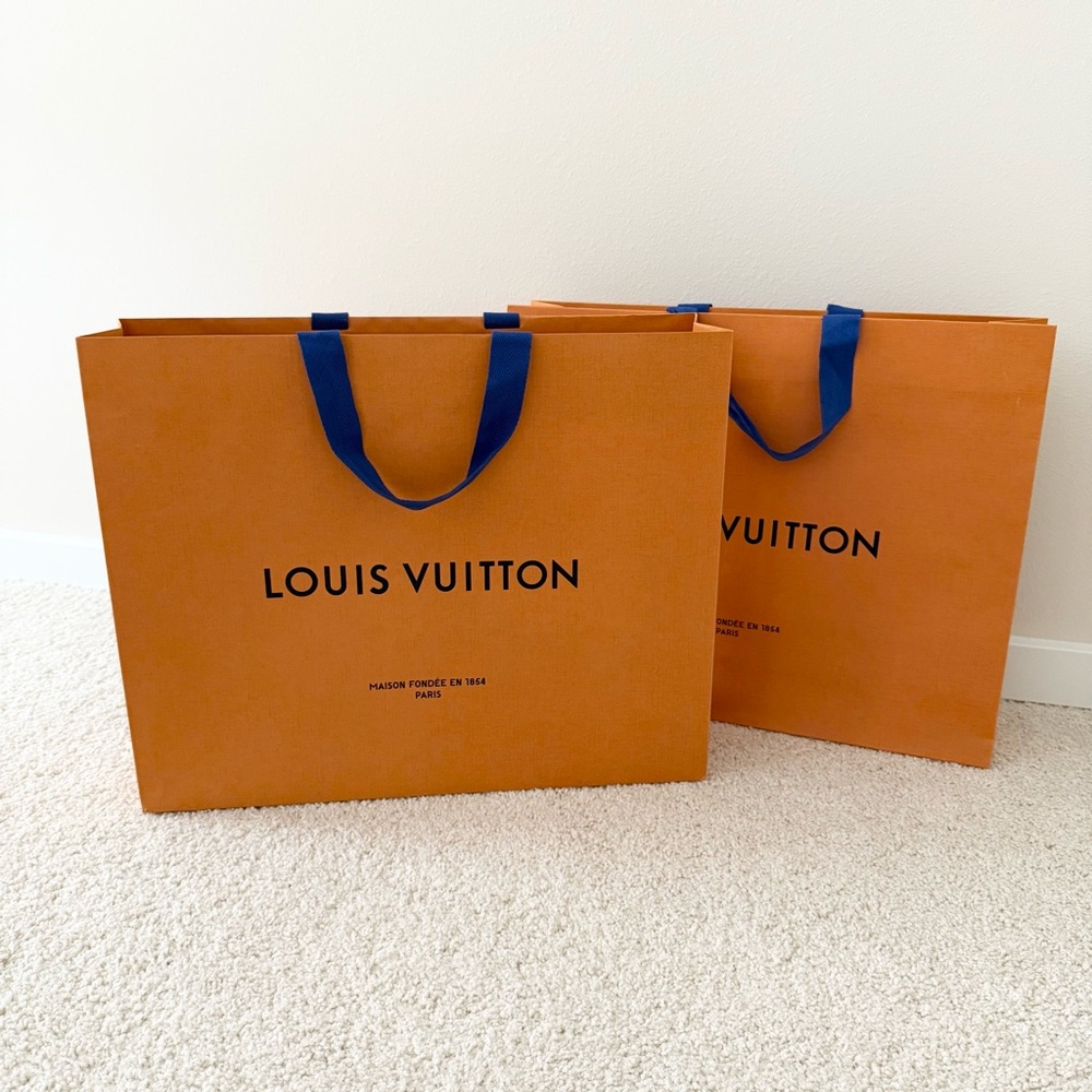 Authentic Louis Vuitton Paper Shopping Bags - Large x 2